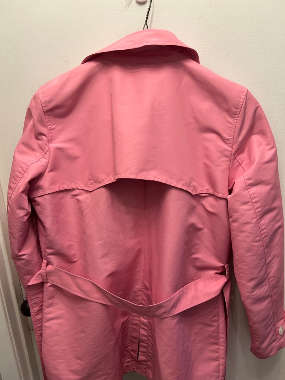 Ralph Lauren Roses Pink Double-Breasted Trench Raincoat with Belt - Picture 12 of 15